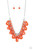 Rows of shiny orange beads and glassy faceted orange teardrops cascade from rows of interlocking silver chains, creating a flirtatious fringe below the collar. Features an adjustable clasp closure.
Sold as one individual necklace. Includes one pair of matching earrings. Rows of shiny orange beads and glassy faceted orange teardrops cascade from rows of interlocking silver chains, creating a flirtatious fringe below the collar. Features an adjustable clasp closure.
Sold as one individual necklace. Includes one pair of matching earrings.