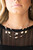 Featuring smooth and delicately hammered finishes, mismatched shiny copper, gold, and silver beads are threaded along dainty silver wire, creating floating layers below the collar. Features an adjustable clasp closure.
Sold as one individual necklace. Includes one pair of matching earrings. Featuring smooth and delicately hammered finishes, mismatched shiny copper, gold, and silver beads are threaded along dainty silver wire, creating floating layers below the collar. Features an adjustable clasp closure.
Sold as one individual necklace. Includes one pair of matching earrings.