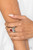 Three glistening silver bars arc across the finger, coalescing into a layered band. A fiery red gem crowns the uppermost band, while emerald-cut hematite rhinestones are encrusted along the lowermost band for a regal look. Features a stretchy band for a flexible fit.

Sold as one individual ring.