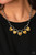 Dotted with glittery yellow heart-shape gems, shimmery silver locket-like frames link together at the bottom of an exaggerated silver chain, creating a sparkling statement piece below the collar. Features an adjustable clasp closure
Sold as one individual necklace. Includes one pair of matching earrings. Dotted with glittery yellow heart-shape gems, shimmery silver locket-like frames link together at the bottom of an exaggerated silver chain, creating a sparkling statement piece below the collar. Features an adjustable clasp closure
Sold as one individual necklace. Includes one pair of matching earrings.