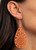 A refreshing Amberglow wooden teardrop is cut into a stenciled floral pattern, creating a whimsical lure. Earring attaches to a standard fishhook fitting.

Sold as one pair of earrings.