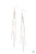 Sections of glassy white rhinestones attach to dainty silver rectangular rods, creating a statement-making tassel. Earring attaches to a standard fishhook fitting.

Sold as one pair of earrings.