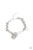 Iridescent crystal-like beads, a dainty white rhinestone, and a silver disc stamped in the word, "love," adorn a double-linked silver chain, creating a flirty fringe around the wrist. Features an adjustable clasp closure.

Sold as one individual bracelet.