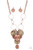 Antiqued copper hoops link with a section of chunky copper chain below the collar. An antiqued collection of copper hoops and hammered brass and copper discs cascade from the bottom of the rustic display, creating a noisy fringe. Features an adjustable clasp closure.
Sold as one individual necklace. Includes one pair of matching earrings. Antiqued copper hoops link with a section of chunky copper chain below the collar. An antiqued collection of copper hoops and hammered brass and copper discs cascade from the bottom of the rustic display, creating a noisy fringe. Features an adjustable clasp closure.
Sold as one individual necklace. Includes one pair of matching earrings.