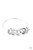 A glistening collection of airy silver heart charms that are stamped in the words, "grandma," "sister," "aunt," "daughter," and "mom," glide along the center of a silver bangle-like bracelet. Features a pronged closure.

Sold as one individual bracelet.