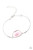 Encased inside an asymmetrical glass casing, a dainty pink firework flower centerpiece attaches to two arcing silver bars around the wrist for a whimsical floral look. Features an adjustable clasp closure.

Sold as one individual bracelet.