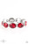 Glassy red gems are pressed into sleek silver frames. Infused with dainty silver beads, the glittery frames are threaded along stretchy elastic bands for a glamorous look around the wrist.
Sold as one individual bracelet. Glassy red gems are pressed into sleek silver frames. Infused with dainty silver beads, the glittery frames are threaded along stretchy elastic bands for a glamorous look around the wrist.
Sold as one individual bracelet.