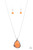 A marbled orange stone is encased in a simple asymmetrical silver teardrop frame. The earthy pendant falls below the collar creating a natural and enduring impact. Features an adjustable clasp closure.
Sold as one individual necklace. Includes one pair of matching earrings. A marbled orange stone is encased in a simple asymmetrical silver teardrop frame. The earthy pendant falls below the collar creating a natural and enduring impact. Features an adjustable clasp closure.
Sold as one individual necklace. Includes one pair of matching earrings.