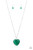 An oversized Mint cat's eye stone frame swings from the bottom of a lengthened silver chain, creating a flirtatious pendant. Features an adjustable clasp closure.
Sold as one individual necklace. Includes one pair of matching earrings. An oversized Mint cat's eye stone frame swings from the bottom of a lengthened silver chain, creating a flirtatious pendant. Features an adjustable clasp closure.
Sold as one individual necklace. Includes one pair of matching earrings.