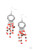 Tapered tassels of dainty wooden beads and red pebbles stream from the bottom of a hammered silver hoop, creating an earthy fringe. Earring attaches to a standard fishhook fitting.
Sold as one pair of earrings. Tapered tassels of dainty wooden beads and red pebbles stream from the bottom of a hammered silver hoop, creating an earthy fringe. Earring attaches to a standard fishhook fitting.
Sold as one pair of earrings.