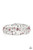 Dotted with dainty pink rhinestone centers, flowering leafy silver vines bloom into two oversized silver frames that delicately hinge into a versatile bangle-like bracelet. Features a hinged closure.

Sold as one individual bracelet.