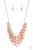 A shimmery collection of opaque and clear crystal-like brown teardrop beads delicately cluster along a linked strand of silver bars, creating an ethereally leafy fringe below the collar. Features an adjustable clasp closure.
Sold as one individual necklace. Includes one pair of matching earrings. A shimmery collection of opaque and clear crystal-like brown teardrop beads delicately cluster along a linked strand of silver bars, creating an ethereally leafy fringe below the collar. Features an adjustable clasp closure.
Sold as one individual necklace. Includes one pair of matching earrings.