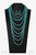 Intermixed with dainty silver beads, a groundbreaking display of refreshing turquoise stone beads gradually increases in size as they drape into artisan inspired layers down the chest. The trailblazing length combined with the authentic attitude of the piece creates an exaggerated, earthy statement. Features an adjustable clasp closure.

Named after the 2021 Seize the Spotlight winner, Hilary D.
Sold as one individual necklace. Includes one pair of matching earrings.