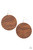 Featuring a faux woven pattern a leathery brown frame swings from the ear for an earthy artisan fashion. Earring attaches to a standard fishhook fitting.
Sold as one pair of earrings. Featuring a faux woven pattern a leathery brown frame swings from the ear for an earthy artisan fashion. Earring attaches to a standard fishhook fitting.
Sold as one pair of earrings.