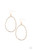 Dotted in dainty white rhinestones, an asymmetrical oval gold frame swings from the ear for a sassy look. Earring attaches to a standard fishhook fitting.
Sold as one pair of earrings. Dotted in dainty white rhinestones, an asymmetrical oval gold frame swings from the ear for a sassy look. Earring attaches to a standard fishhook fitting.
Sold as one pair of earrings.