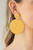 A generous disc of yellow thread spirals around and around for a dizzying finish as it connects to a yellow threaded button post. Earring attaches to a standard post fitting.
Sold as one pair of post earrings. A generous disc of yellow thread spirals around and around for a dizzying finish as it connects to a yellow threaded button post. Earring attaches to a standard post fitting.
Sold as one pair of post earrings.