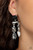 Varying in shape, a smoldering collection of black, smoky, and white gems haphazardly link into a edgy chandelier. Earring attaches to a standard post fitting.

Sold as one pair of post earrings.