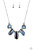 A glittery collection of raw cut blue gems delicately link with dainty hematite rhinestone dotted gunmetal teardrops below the collar, creating a stellar fringe. Features an adjustable clasp closure.
Sold as one individual necklace. Includes one pair of matching earrings. A glittery collection of raw cut blue gems delicately link with dainty hematite rhinestone dotted gunmetal teardrops below the collar, creating a stellar fringe. Features an adjustable clasp closure.
Sold as one individual necklace. Includes one pair of matching earrings.