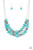 Bold yet whimsical, Blue Tint beads alternate with silver beads etched in a linear pattern along two strands for a vibrant statement below the collar. Features an adjustable clasp closure.

Sold as one individual necklace. Includes one pair of matching earrings.