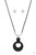 A large cutout silver disc, overlaid with black leather, is cradled in a wide black leather strap. The luxe pendant sways from a U-shaped silver cylinder threaded along the end of a lengthened polished black cord for an indulgently lavish finish. Features a sliding bead closure.
Sold as one individual necklace. Includes one pair of matching earrings. A large cutout silver disc, overlaid with black leather, is cradled in a wide black leather strap. The luxe pendant sways from a U-shaped silver cylinder threaded along the end of a lengthened polished black cord for an indulgently lavish finish. Features a sliding bead closure.
Sold as one individual necklace. Includes one pair of matching earrings.