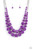 A faceted collection of translucent and solid Amethyst Orchid cube beads gradually increase in size as they alternate with dainty silver beads below the collar. Infused with sections of classic silver chains, the edgy geometrical layers create an intense pop of summery color for a seasonal finish. Features an adjustable clasp closure.
Sold as one individual necklace. Includes one pair of matching earrings. A faceted collection of translucent and solid Amethyst Orchid cube beads gradually increase in size as they alternate with dainty silver beads below the collar. Infused with sections of classic silver chains, the edgy geometrical layers create an intense pop of summery color for a seasonal finish. Features an adjustable clasp closure.
Sold as one individual necklace. Includes one pair of matching earrings.