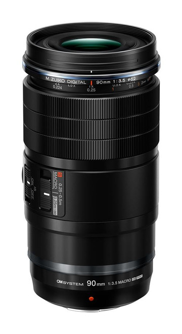 Objectif hybride OM System M.Zuiko Digital ED 90mm f/3,5 Macro x2 IS PRO noir