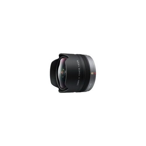 Objectif Panasonic Lumix H-F008E - Fonction Fisheye - 8 mm - f/3.5 ED - Micro Four Thirds - pour Lumix GX7; Lumix G AG-GH4UP, DC-GX880, DMC-G70, G7M, GX8, GX80, GX8A, GX8H, GX8K, GX8M