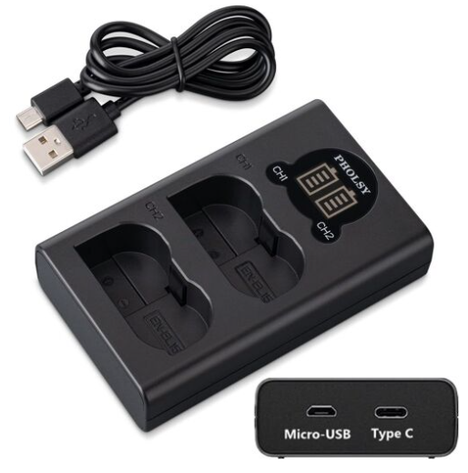 EN-EL15 Chargeur Batterie USB Rapide Double LCD Léger Compact pour Batterie Nikon EN-EL15c EN-EL15b EN-EL15a EN-EL15 pour Nikon Z5 Z6 Z6II Z7 Z7II D850 D780 D750 D610 D600 D500 D7500 D810 D810A D7000