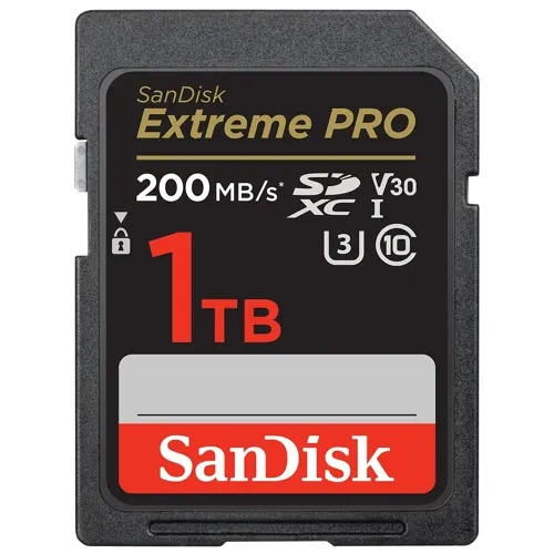 SanDisk Extreme PRO - Carte mémoire flash - 1 To - Video Class V30 / UHS-I U3 / Class10 - SDXC UHS-I