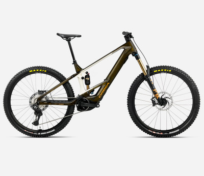 Orbea | Wild M-TEAM | Full Suspension eMTB | CARAMEL CARBON VIEW (GLOSS) - CREAM WHITE (MATT)