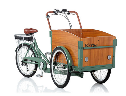 Virtue | Electric Schoolbus | Cargo Box Bike | Vintage Green
