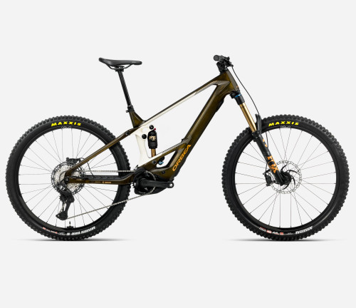 Orbea | Wild M-TEAM | Full Suspension eMTB | CARAMEL CARBON VIEW (GLOSS) - CREAM WHITE (MATT)