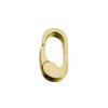 Push Lock Mini Oval Charms Holder 14kt Yellow Gold