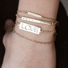 LOVE Wide Bar Bracelet Silver or Gold