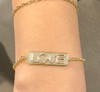 LOVE Wide Bar Bracelet Silver or Gold