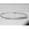 Silver Long Skinny Bar Bracelet