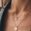 Diamond Disc Necklace 14kt Gold