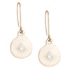 Diamond Disc Earrings 14kt Gold