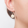 Diamond Disc Earrings 14kt Gold