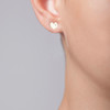 Itty Bitty Heart Diamond Stud Earrings single or pair 14kt Gold