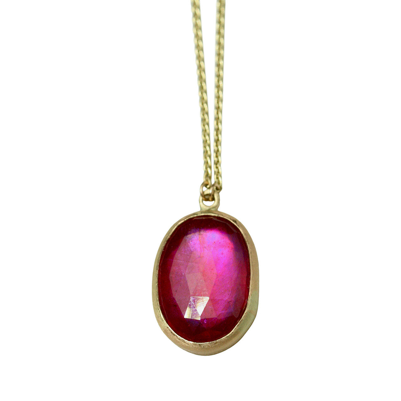 Pink Sapphire Necklace - Jewelry by Cari