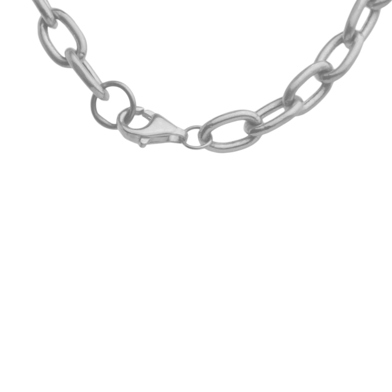 Oval Chain Link with Lock Pendant