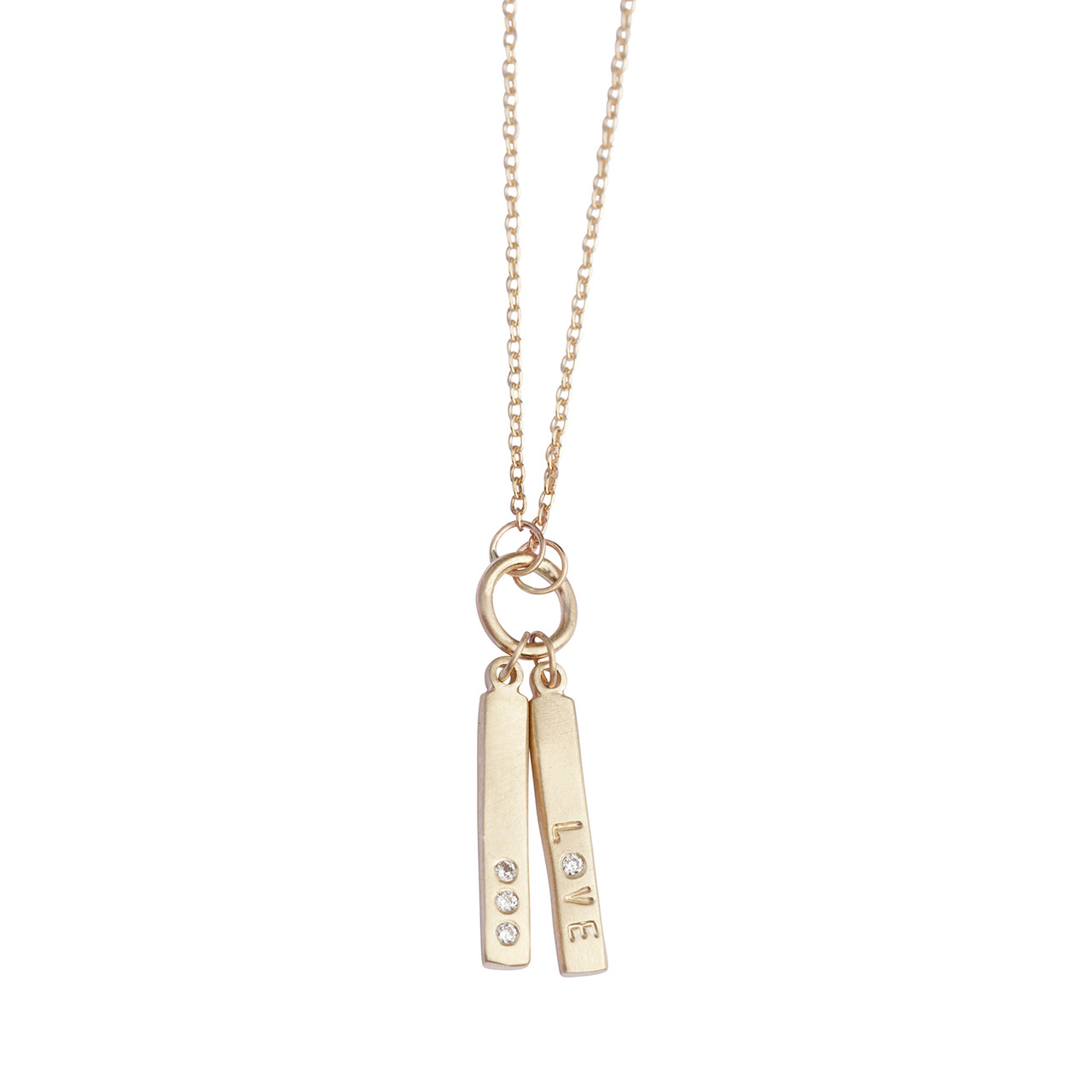 Double Skinny Bar Necklace | Cari Streeter Fine Jewelry