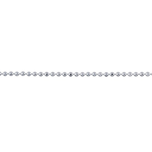 Dainty Sparkly Ball Chain 1.2mm Silver