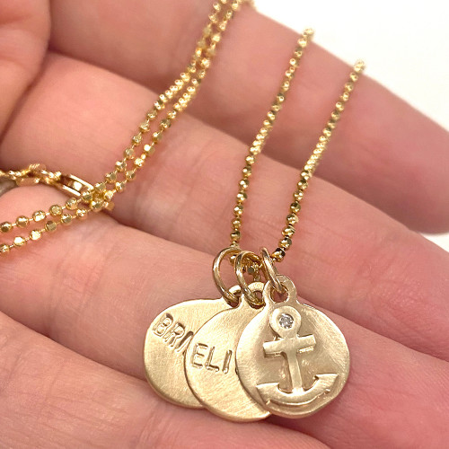 Small Sparkly Ball Chain 1.5mm 14kt Gold