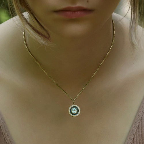 En Soleil Large Dark Blue Topaz