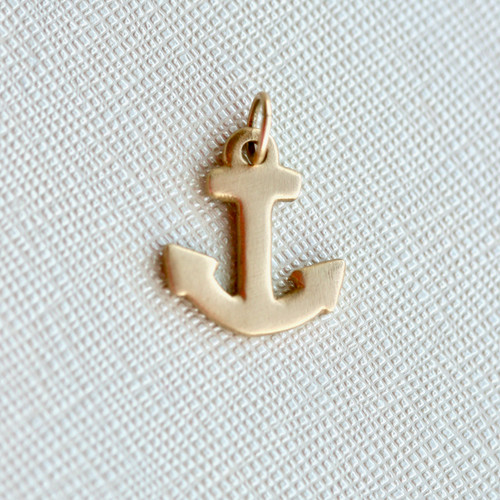 Anchor Charm Medium 14kt Gold Anchor Charm Medium 14kt Gold