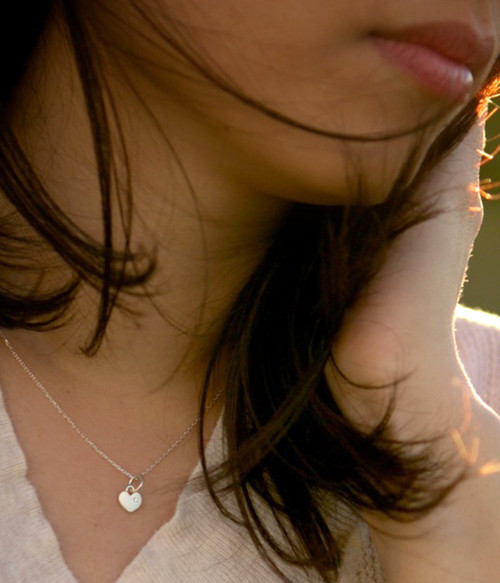 Itty Bitty Heart Diamond Charm 14kt Gold