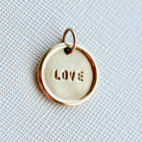 Medium LOVE Disc 14kt Gold Medium LOVE Disc 14kt Gold