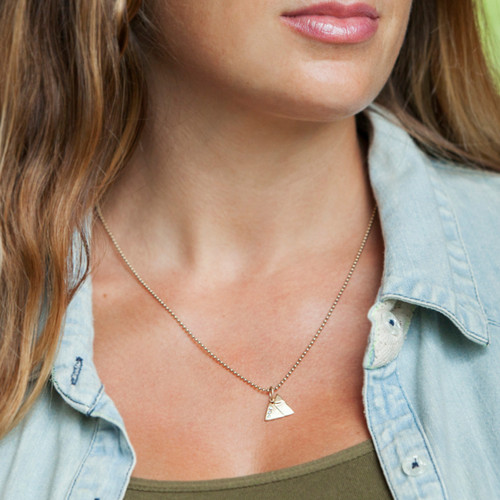 Mountain Diamond Charm 14kt Gold
